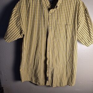 Classic Yellow Checkered Men's Shirt